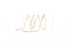 Fifi's World FEL009 FIO DOURADO CORACOES C/ PEDRAS VERDE AGUA