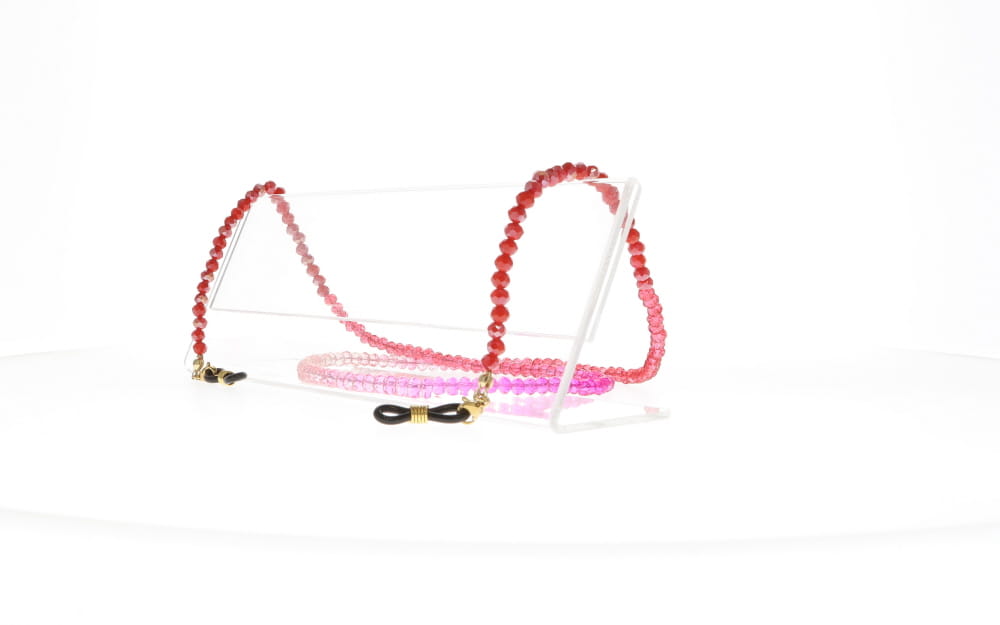 Fifi's World FP010 FIO PEDRAS DEGRADE ROSA/VERMELHO