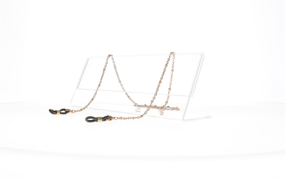 Fifi's World FP006 FIO CORRENTE BOLINHAS ROSE GOLD