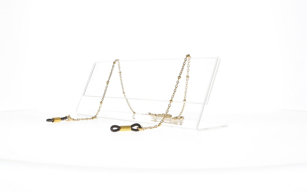 Fifi's World FP006 FIO CORRENTE BOLINHAS DOURADO
