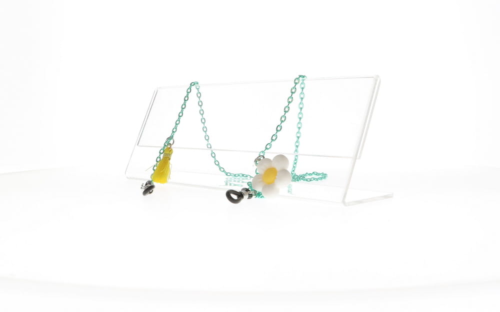 Fifi's World FK006 FIO KIDS CORRENTE VERDE C/FLOR E POMPOM AMARELO