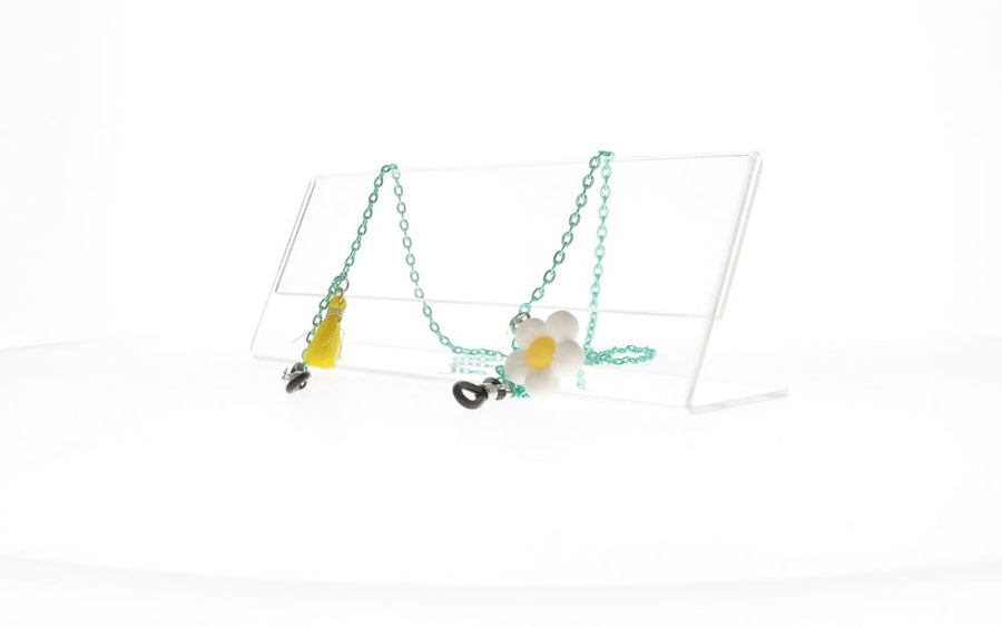 Fifi's World FK006 FIO KIDS CORRENTE VERDE C/FLOR E POMPOM AMARELO