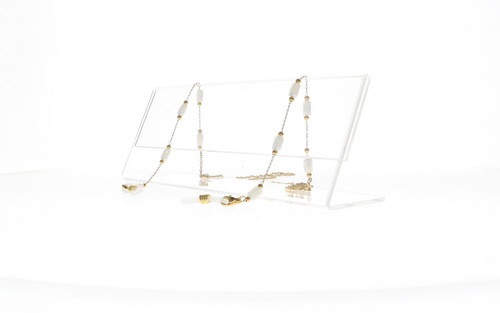 Fifi's World F EL 007 FIO CORRENTE DOURADO C/ PEDRAS BRANCAS