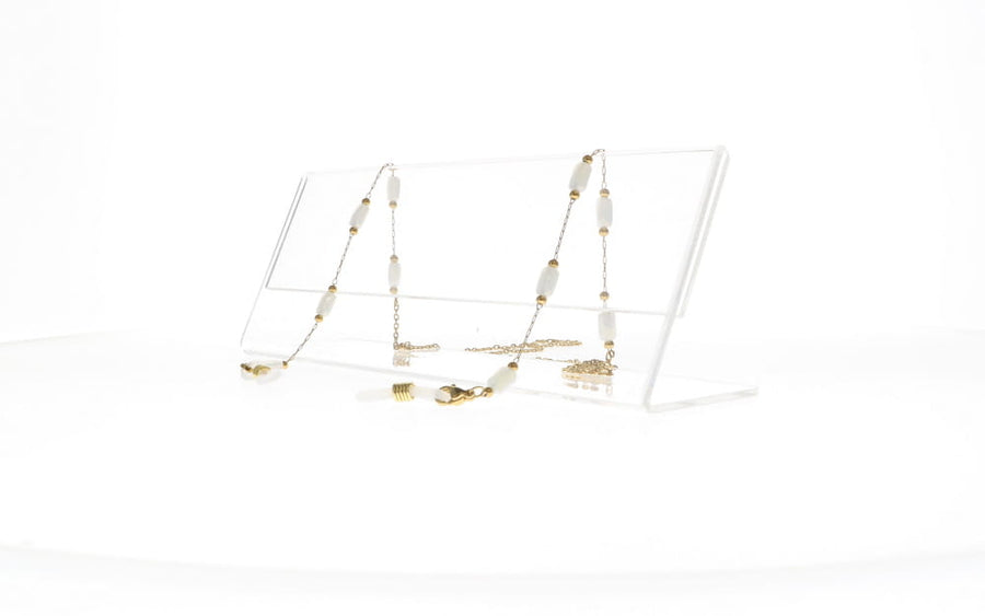 Fifi's World F EL 007 FIO CORRENTE DOURADO C/ PEDRAS BRANCAS