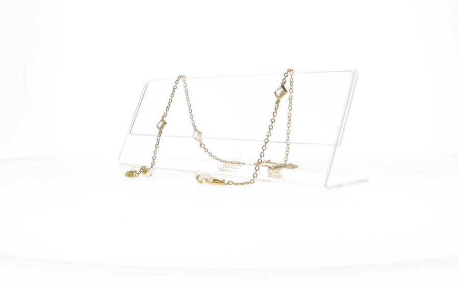 Fifi's World FEL 010 FIO CORRENTE DOURADO LOSANGULOS BRANCO